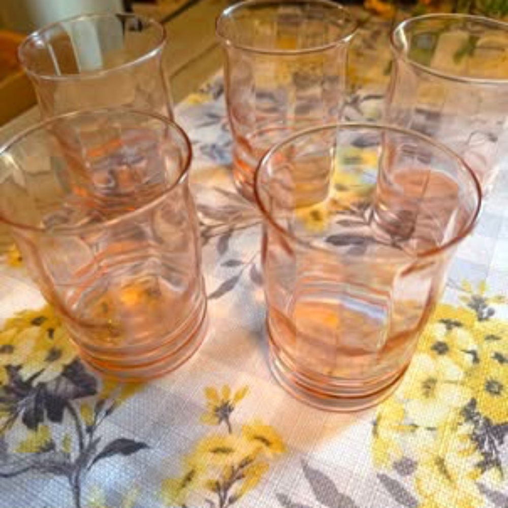 Vintage Pink Depression glassware